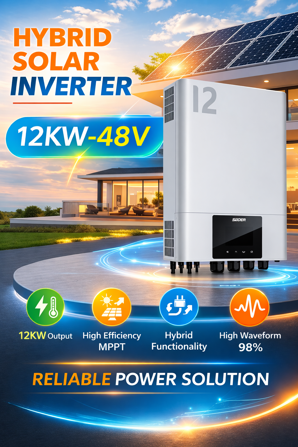 Biến tần Inverter Souer Hybrid VMS-V-12K-48HG-12kW