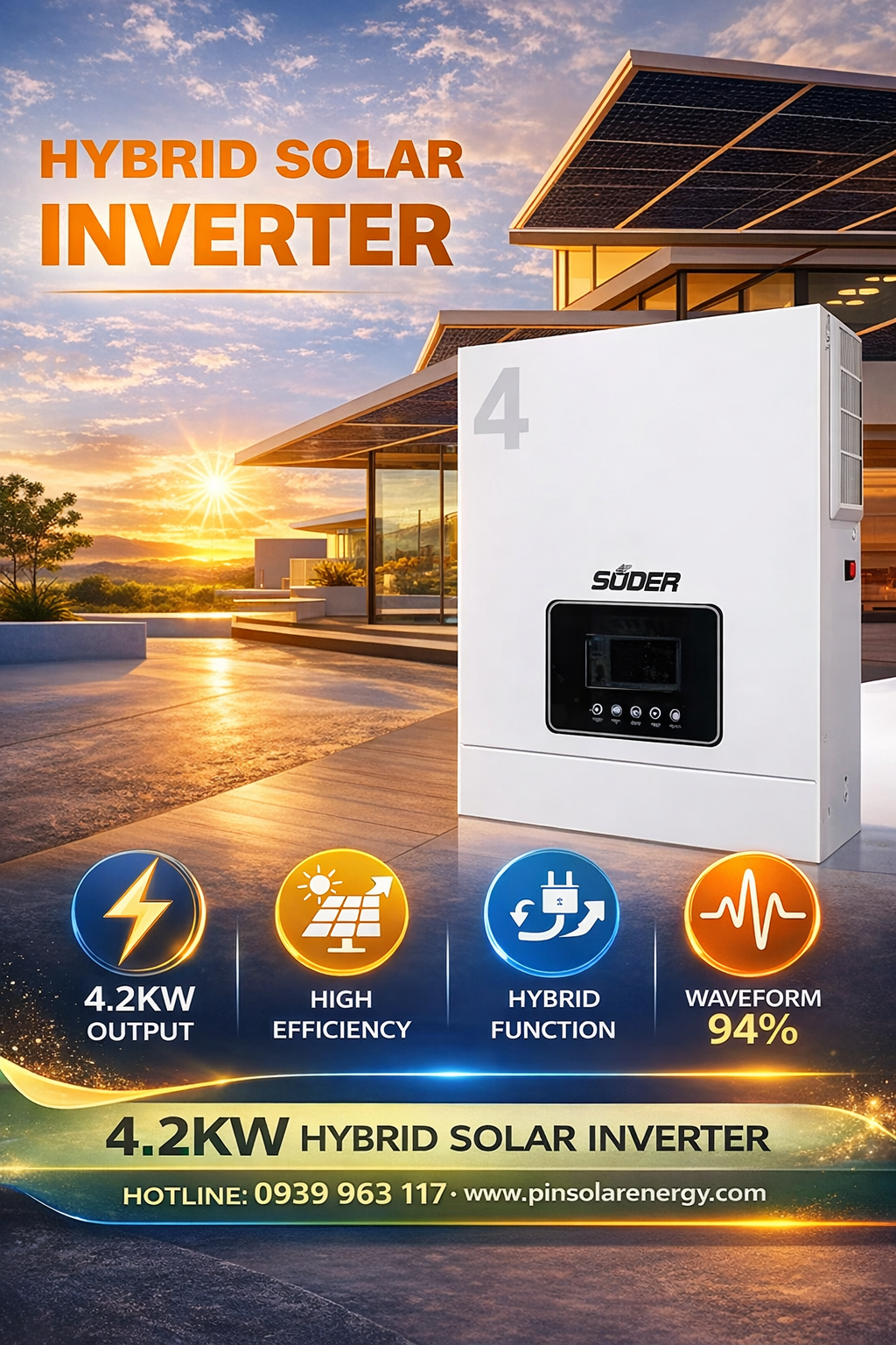 Biến tần Inverter Souer Hybrid VMS-V-4.2k-24-H-4.2kW