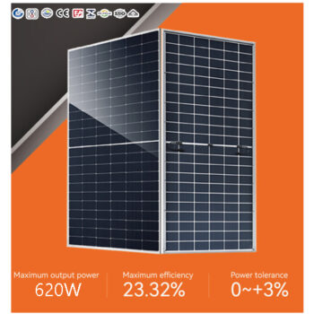 Tấm pin năng lượng mặt trời ASIA ENERGY 182 Mono-Bifacial 620W-Khung bạc